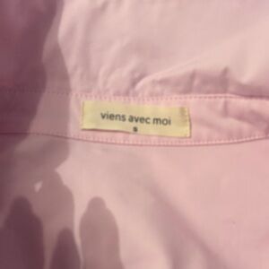 Viens Avec Moi Pink Button Down Shirt